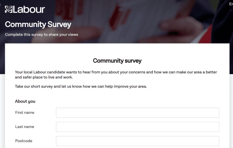 Using surveys to campaign
