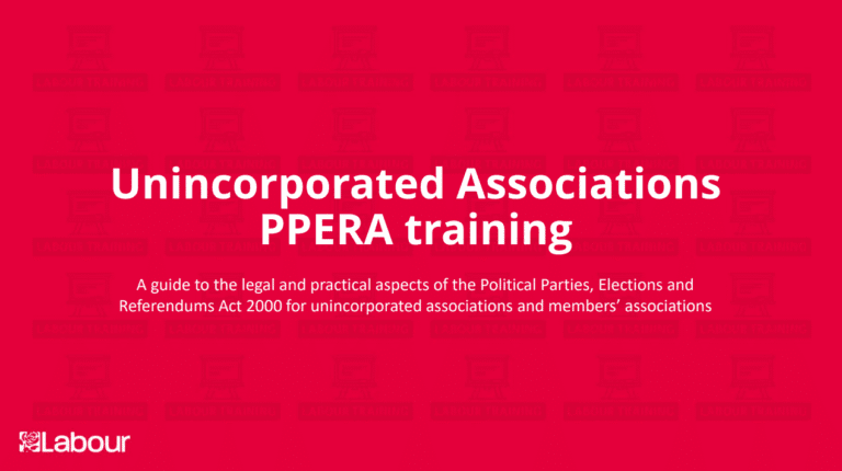 Labour Group Treasurer briefing